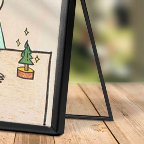 Cadre métallique noir, décoration de table acrylique 14,5x19,5 cm, style cartoon mignon, imperméable, ornement de bureau résistant, CBS1344. (1/4)
