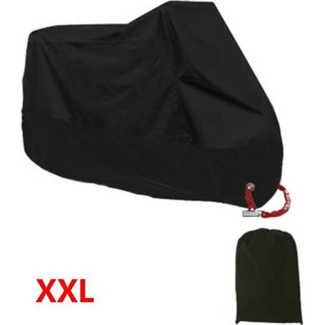 Housse de Protection Moto - Bâche Scooter Poussière/Neige/Pluie, au Vent, UV pour Moto Scooter Custom- 245x105x125cm (XXL) (1/4)