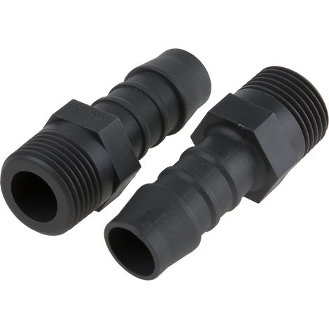 RS PRO Mâle Droit 3/8pouce, BSP 3/8" mâle, en Nylon ( Prix pour Paquet de 5 )