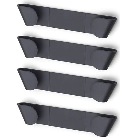 4er-Set Topfdeckelhalter für Schränke – Schwarz (1/4)