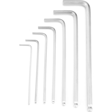 7-teiliges Set verlängerter Kugelkopf-Innensechskantschlüssel (L-Schlüssel) – Professionelles Reparaturset – Handwerkzeug (1/5)
