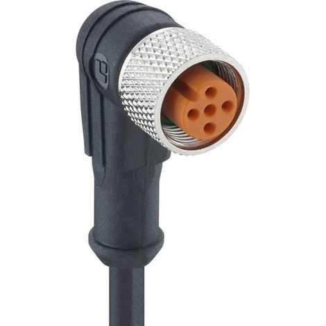 Lutronic 1073 Connettore confezionato per sensore o attuatore M12 Giunto angolare 5.00 m Numero di poli: 4 1 pz. (1/5)