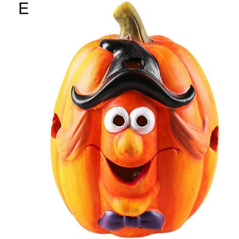 Bougie lumineuse LED en céramique résistante à l'usure, idéale pour Halloween et la maison. (1/5)