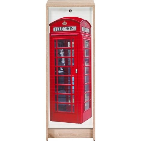 Classeur à rideau chêne naturel imprimé London Boost (1/2)