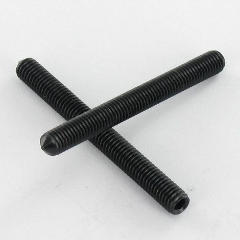Vis métaux Sans tête six pans creux (sthc) Clé de 4 HC4 M8X18 Bout pointeau Acier zingué noir-1 pièce (1/3)