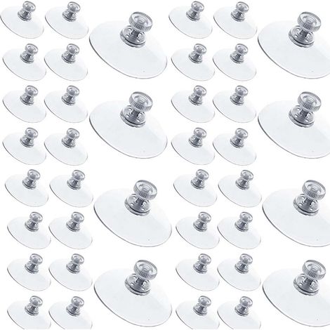 Ventouse filetée - Ventouse transparente (50 mm de diamètre) - Lot de 40 (1/5)