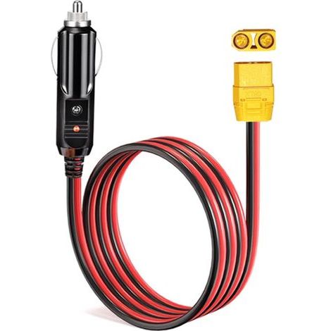 Câble de Charge XT90 Vers Prise Allume-Cigare Voiture pour Générateur Solaire 12V 14AWG (1/4)