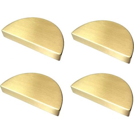 Poignées de cuisine et tirettes de tiroir en alliage d'aluminium doré, entraxe de 64 mm, 4 pièces (1/5)