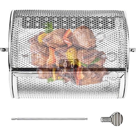 Paniers à churrasco rotatifs d'extérieur, panier de cuisson relevable, polyvalent en forme d'aile (1/5)