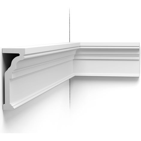 Wandleiste Orac Decor P4000 Friesleiste Stuckleiste Zierleiste Zeitloses Klassisches Design weiß 2 m (1/4)