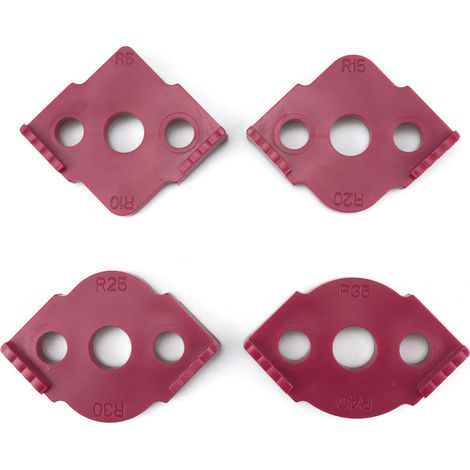 Gabarits de fraisage pour rayon de courbure (lot de 4) - Machine à découper et fraiser les angles courbes (1/5)