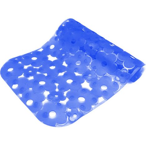 TAPPETO ANTISCIVOLO PER VASCA MOD. MARGHERITA CM 72 X 36- Blu- DH (1/2)
