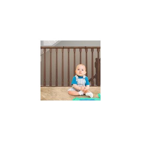 4,5 Mètres Filet de Sécurité pour Bébé, Filet de Protection Anti-Chute pour Escaliers, Balustrades de Balcon et Clôtures, Robuste et Réglable pour Enfants, Animaux Domestiques, Jouets, 4,50,9M Marron