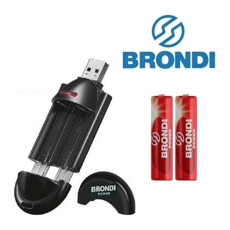 Caricabatterie USB per batterie ricaricabili Brondi Power