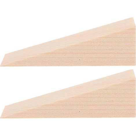 Lot de 2 cales de porte triangulaires en bois. Butoir de porte. (1/3)