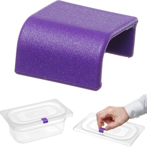 Clips para envases de alimentos HACCP, 12 unidades - morado (1/5)