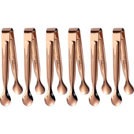 Lot de 6 mini-pinces pour amuse-gueules, ustensiles de service, petites pinces pour servir les amuse-gueules, pinces à glaçons, pinces à sucre