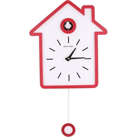 1 Horloge murale coucou, design nordique, mouvement silencieux, arrêt nocturne automatique, pour salon chambre (1/5)
