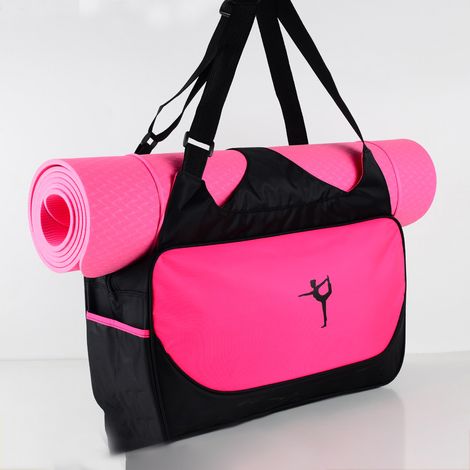 Sac de Yoga Matériau Polyester Viscosité Conception Grande Capacité 48x24x1 6cm/18.9x9.4x6.3in Fourre-Tout de Gymnastique pour Le Sport YogaRose Rouge