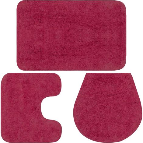 Establecer alfombras de la casa 3 PCS FACHSIA Fabric (1/5)