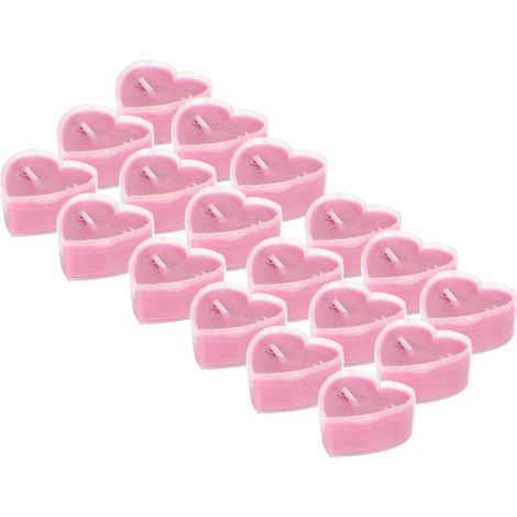 18 mini bougies en forme de cœur, décorations romantiques pour dîner aux chandelles, roses (1/5)
