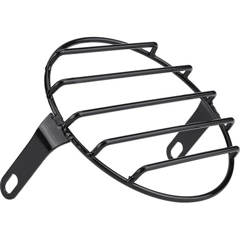 Grille de phare ronde 6,5 pouces pour moto cruiser, chopper et café racer - Support latéral (1/5)