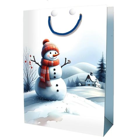 Bolsa decorativa pequeña de muñeco de nieve de Navidad BN