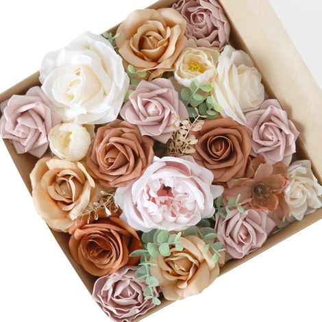 Fleurs artificielles, décoration de mariage à faire soi-même, bouquets de mariée, décorations de table, guirlandes, couronnes, arches d'allée, décoration florale, décoration intérieure, roses poudrées (1/5)