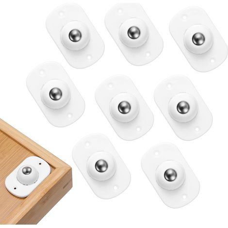 8 Pcs Mini Roulettes Pour Meubles Pivotantes Autocollantes à 360°, Roulette Pour Petit Electromenager, Appareils De Cuisine, Cafetières Et Meubles (1/5)