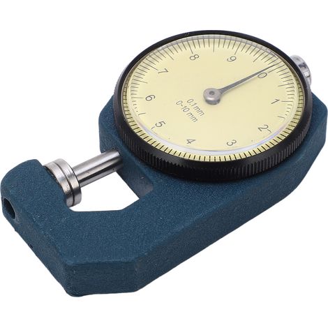 Tragbares Dickenmessgerät, übersichtlicher Skalenkomparator, verschleißfestes Mikrometer für Flachkopfmessungen, Messbereich 0-10 mm. (1/5)