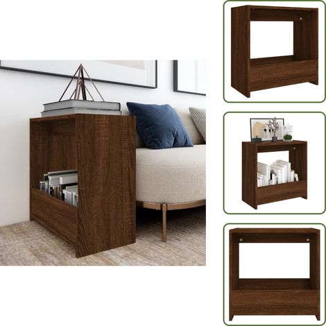 Table d'appoint Chêne marron 50x26x50 cm Bois d'ingénierie - Table D'appoint - Meuble De Salon - Table Basse - Table Rustique - Rangement Intérieur (1/5)