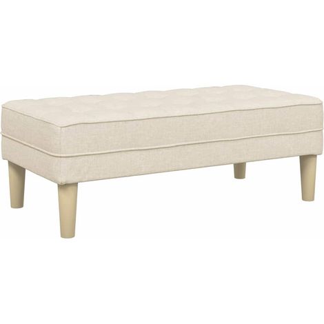 banc avec coussin Lin 113 x 57 x 39 cm tissu (1/5)