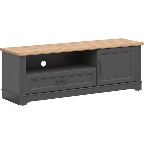 TV-Möbel Charlie mit 1 Schublade und 1 Tür, Grau, 150cm
