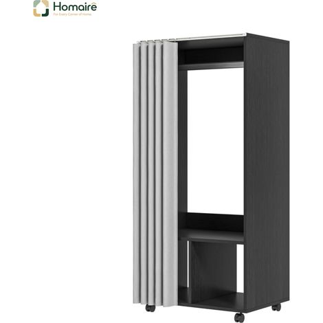 Portemanteau noir en panneau de particules de 40 × 40 × 128 cm HOMAIRE (1/5)