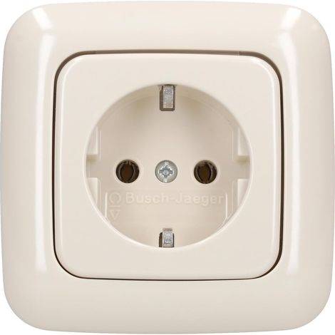 Kit complet Duro 2000 Cadre de finition, 1 – Blanc Crème, brillant avec prise de courant – -– Crème/elektroweiß-– Duro 2000 - (1/5)