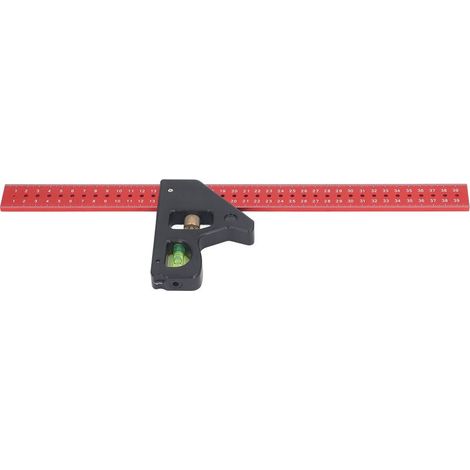Équerre de Combinaison Aluminium Multifonction 40cm pour Mesures Précises à 90° et 45° (1/5)