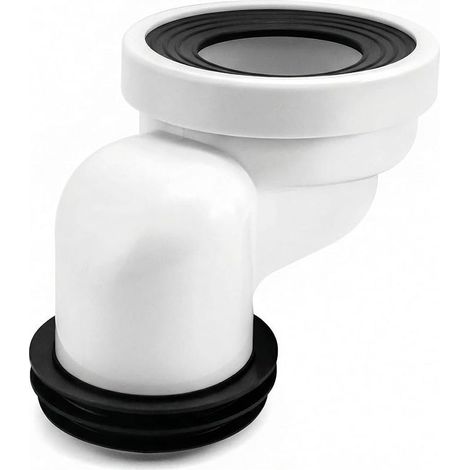 Connecteur de Cuvette de WC Décalé 100 mm, Accordement pour WC à Sortie Verticale (1/4)