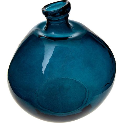 Vase Ballon en Verre Recyclé "Uly" 33cm Orage
