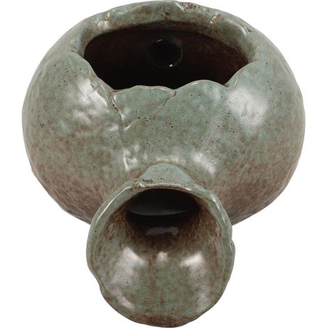 Fontaine en Pot Céramique pour Bassin à Poissons Cascade Décorative, Facile à Utiliser, pour Balcon ou Extérieur, Fontaine à Eau Design en Céramique