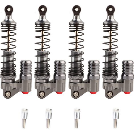 4 Pièces Amortisseurs en Aluminium Usinés CNC pour Véhicule RC Tout-Terrain Axial SCX10 D90 (1/5)