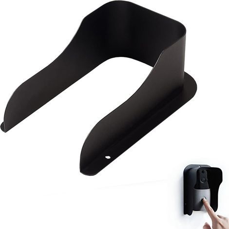 Housses de pluie pour sonnette , Boîte de Protection Solaire pour Sonnette Extérieure , Housse de Pluie pour Prise En Métal pour caméras , sonnette et interphone , Noir (1/5)