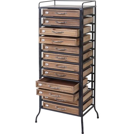 Armario boticario HHG-070, madera maciza de abeto aspecto shabby vintage 129x55x38cm (1/5)