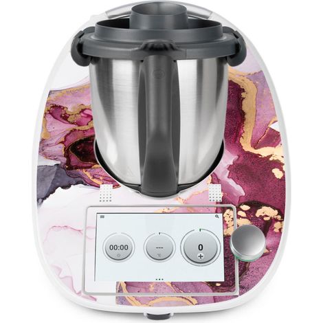Stickers Thermomix TM6 - Effet Marbré - Adhésif MAT (1/2)