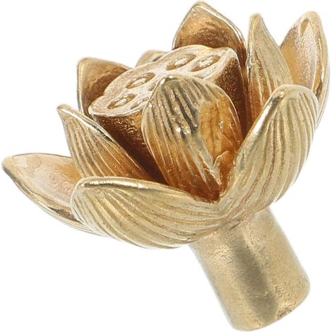 e de porte en laiton style r tro motif fleur de lotus poign (1/5)