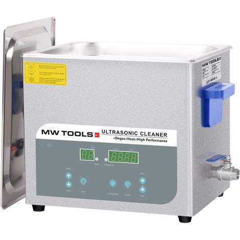 Nettoyeur à ultrasons 10 litres - 540 W - Cuve inox 300 x 240 x 150 mm - Professionnel MW Tools UCD010 (1/3)