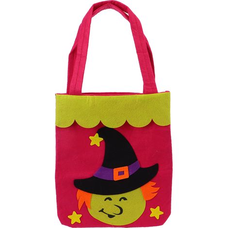 Halloween Tote Bag NonWoven Fabric Trick Or Treat Home Party Decoration Storage Prop Handbag(Witch ) (1/5)