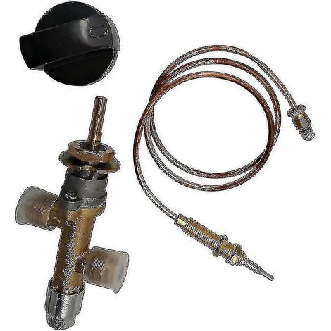 Soupape de sécurité pour foyer au propane/GPL, dispositif de sécurité en cas de flamme, vanne de chauffage au gaz avec thermocouple (1/5)