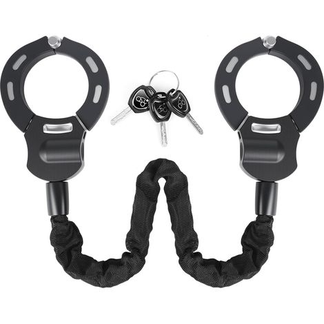 Antivol Trotinette Electrique, Cadenas Trotinette Electrique Renforcé avec Clés, Antivol Sécurisé pour Scooter, Vélo et Trottinette Électrique (Noir) (1/5)