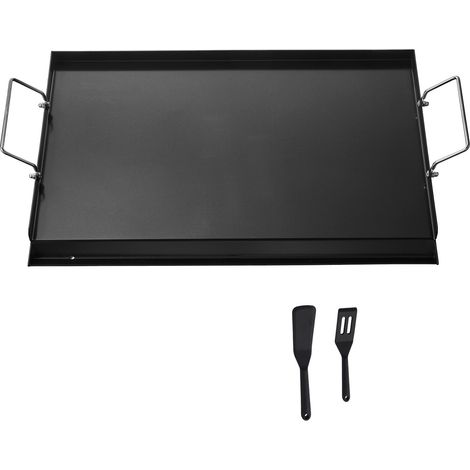 Mophorn Grillplatte aus Karbonstahl, rechteckige universelle Platte (606 x 360 mm) mit flacher Oberfläche, Gasgrill-Grillplatte für BBQ und Teppanyaki (1/5)