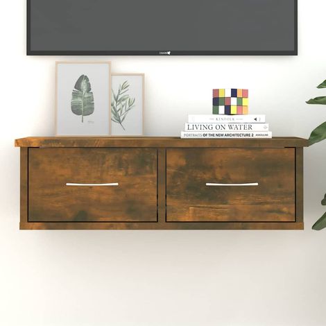 vidaXL Armadietto Parete Rovere Fumo 60x26x18,5cm Legno